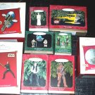 STAR WARS Lot of 8 Hallmark Ornaments DARTH VADER CHEWBACCA HAN SOLO OBI-WAN KENOBI PRINCESS LEIA