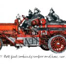 Antique Fire Apparatus Print - 1915 Mott