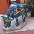 Cows On Parade - Glazed Black and Blue Moo