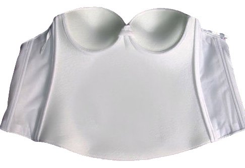 white strapless wedding bra