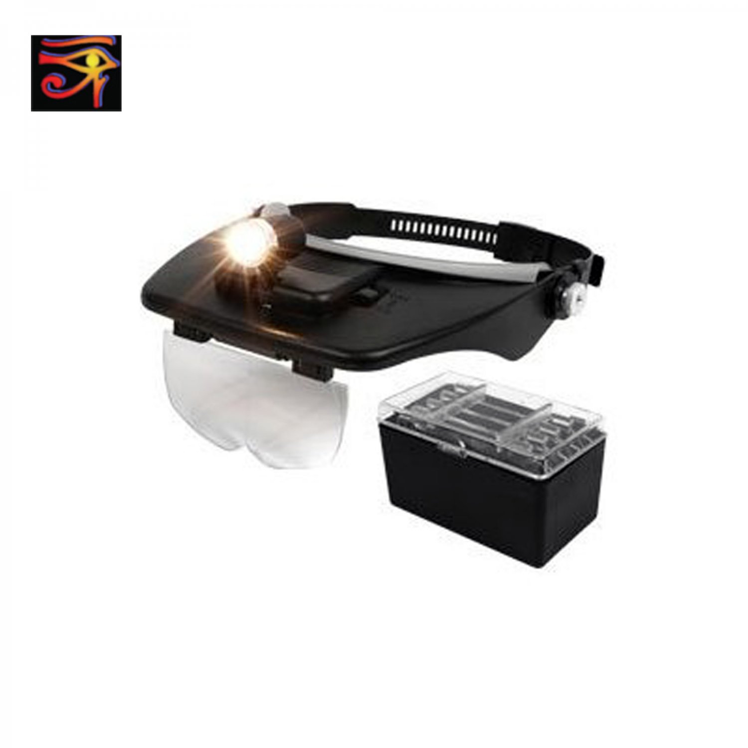 Headband Magnifier with 4 Interchangeable lenses and light