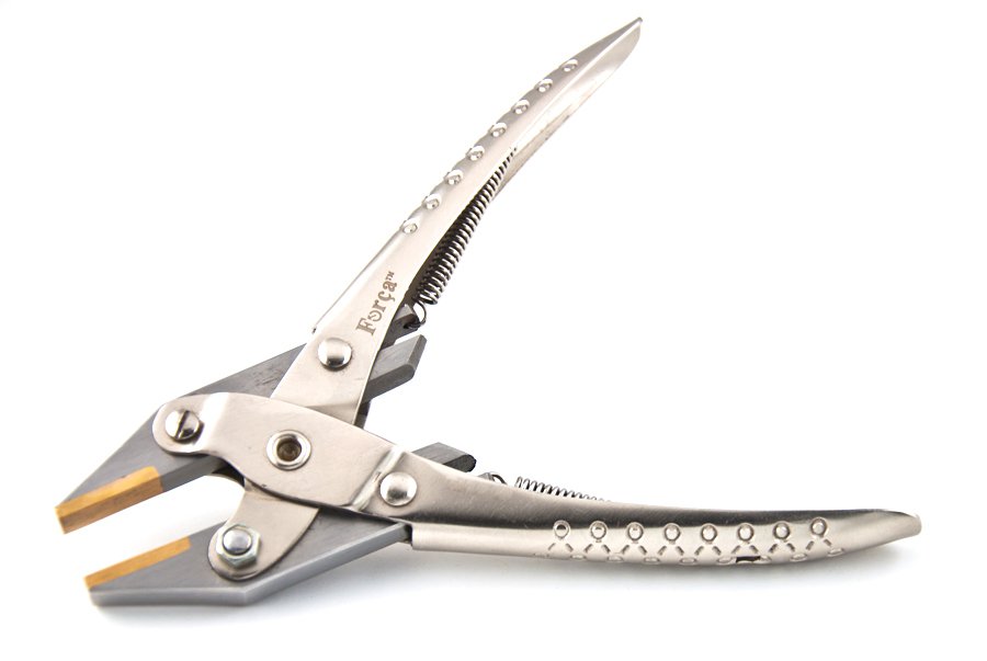 Forca RTGS287B Jewelry Parallel Action Flat Nose Non Marring Pliers