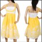 New Long Yellow Floral Plus Size Tank Dress