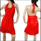 New Sexy Mini RED Halter Tank Dress