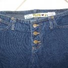 JUNIOR'S MUDD JEANS LOW RIDER FLARED LEG SIZE 1 W26XL31