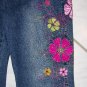 GIRLS EMBROIDERED ZANA DI STRETCH BLUE JEANS W26Xl28