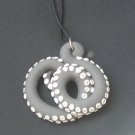Grey/White Octopus Pendant