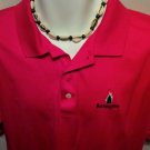 FREE SHIPPING IZOD CLUB Burningtree Golf Polo Shirt perfect pink club cotton embroidered men L