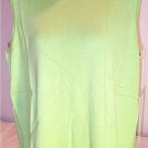 Diane Gilman TOP sweater SHELL viscose GREEN nwt NEW S Small
