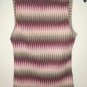 FREE SHIPPING ZIG ZAG tank top sleeveless shirt green pink Identity Juniors Small Medium