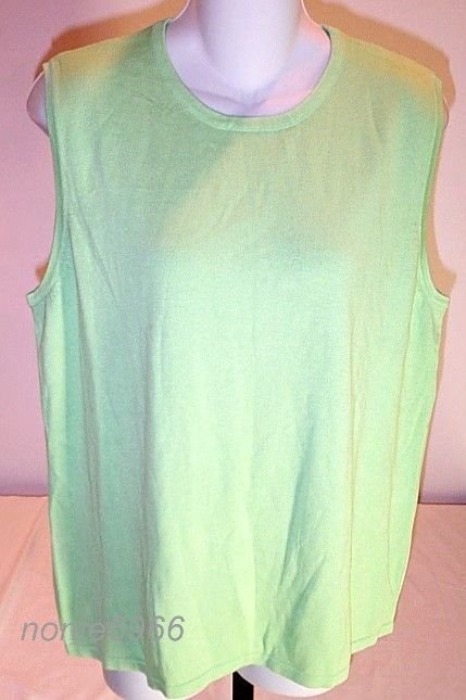 FREE SHIPPING Diane Gilman TOP sweater SHELL DG2 viscose GREEN pullover shirt nwot NEW Medium