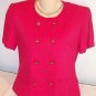 FREE SHIPPING Bright PINK Jacket double breasted suit coat top Jennifer Jeffries 6 rayon linen