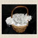 Satin Roses with Bamboo Handle