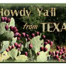 Greeting Card from Texas with Cactus