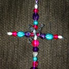 Beaded Cross Christmas Ornament