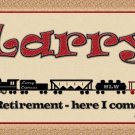 Personalized Retirement Train Wall Decor Sign