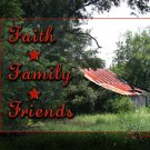 Country House Wall Decor Art Print Faith Family Friends