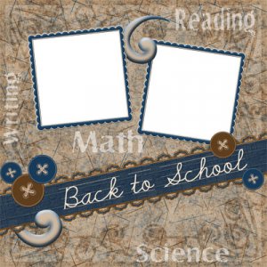 Back to School Digital Scrapbooking Quick Page Layout