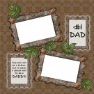 No. 1 Dad Father's Day Digital Scrapbooking Quick Page