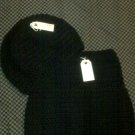 Black Cowl, Hat, & Ribbed Armwarmers Set
