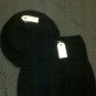 Black Cowl, Hat, & Ribbed Armwarmers Set
