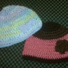 Children's Small Accent Crochet Winter Hats