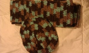 Brown Multicolor Scarf Set- Special Order