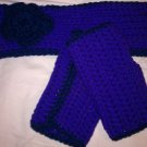 Bright Purple & Deep Navy Earmuff & Wristwarmer Set- Special Order