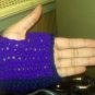 Bright Purple & Deep Navy Earmuff & Wristwarmer Set- Special Order