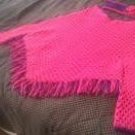 Women's Pink & Purple Fringed Poncho- Special Order