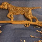 Hunting Dog On Rifle Plaque RUST