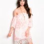 Ivory Neon Pink Dress SIZE SMALL