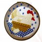 Nesting Hen Needlepoint Primitive Bentwood Grain Flour Sieve Sifter Chicken Wood Wire