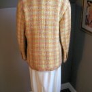 CHANEL MULTI COLORED TWEED WOMANS SUIT, SIZE 42
