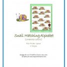 File Folder Game - Snail Matching Alphabet (Lowercase Letters) PDF Format
