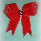 Simple Bow w/ Embellishment- You Choose Color