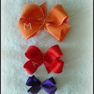 Small Monogram Initial Bow- You Choose Colors