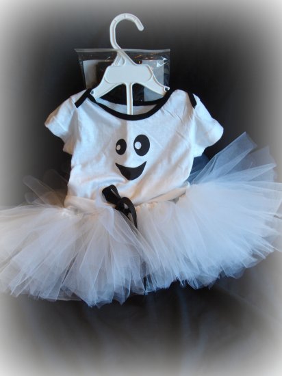 Infant 6-12 Month Ghost Tutu Costume