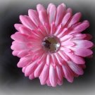 Pink Rhinestone Daisy Flower Clip