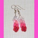 Red White Pink Earrings