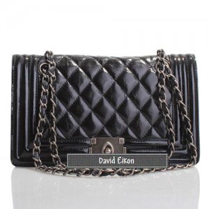 David Eikon Carine Oil-tanned Quilted Leather Bag Black