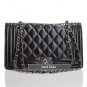 David Eikon Carine Oil-tanned Quilted Leather Bag Black