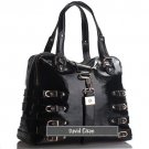 David Eikon Paula Patent Leather Satchel Black