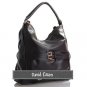 David Eikon Heather Medium Leather Hobo Bag Coffee