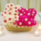 100 Custom Colors Wedding Button Flower Stem Favors Decorations