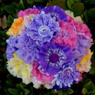 Custom Colors Wedding Bead Button Ribbon Satin Bridal Bouquet