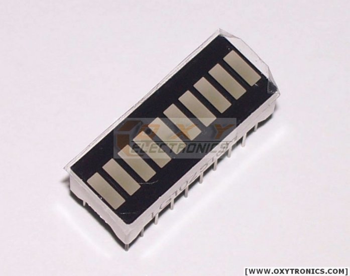 10 SEGMENT RED LED BARGRAPH Array Black/White Face NEW