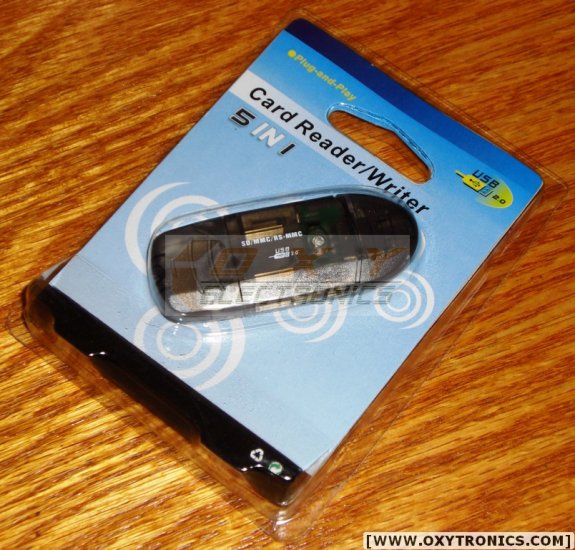 USB 2.0 SD/MMC Card Reader/Writer Transparent NEW