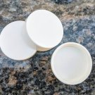 Wholesale 100x 33/400 Smooth White Plastic Screw Caps with Liner - Jars NOT included