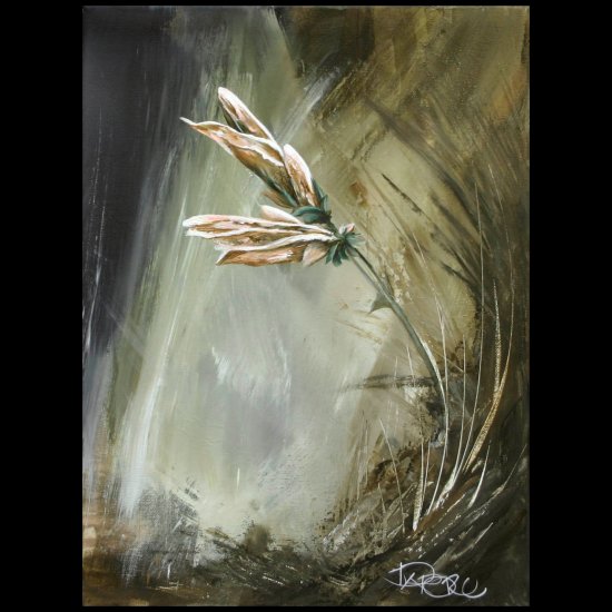 Original fine art painting floral abstract on canvas